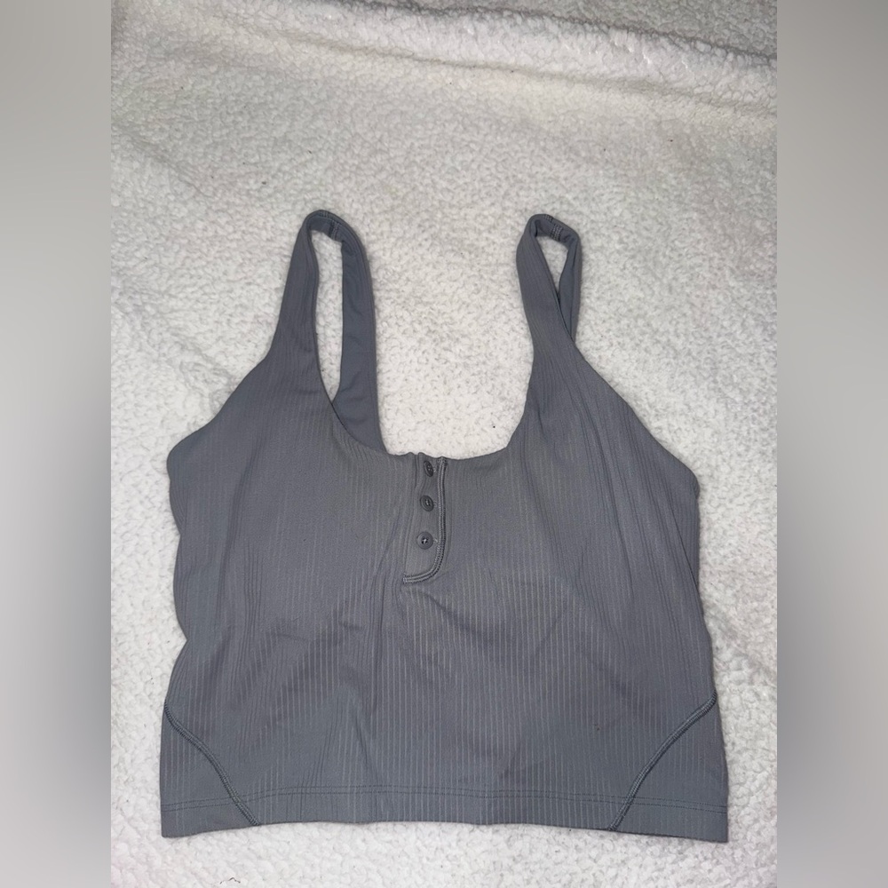 Blueish gray “Henley” lululemon align tank